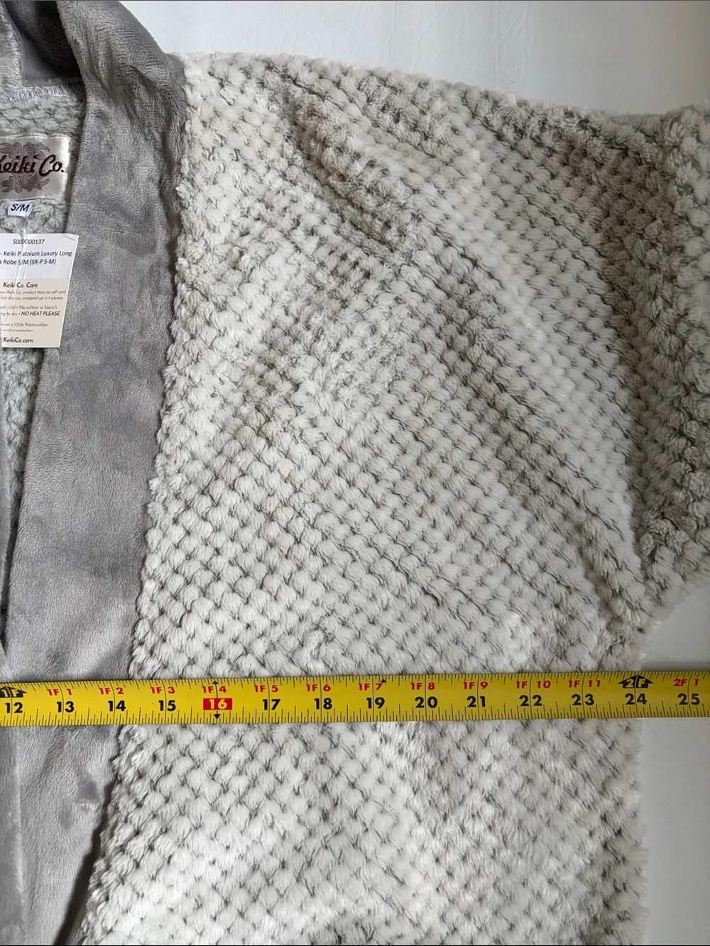Keiki Co. Robe Luxury Long Spa Robe Color Platinum size Small Medium - Picture 11 of 15